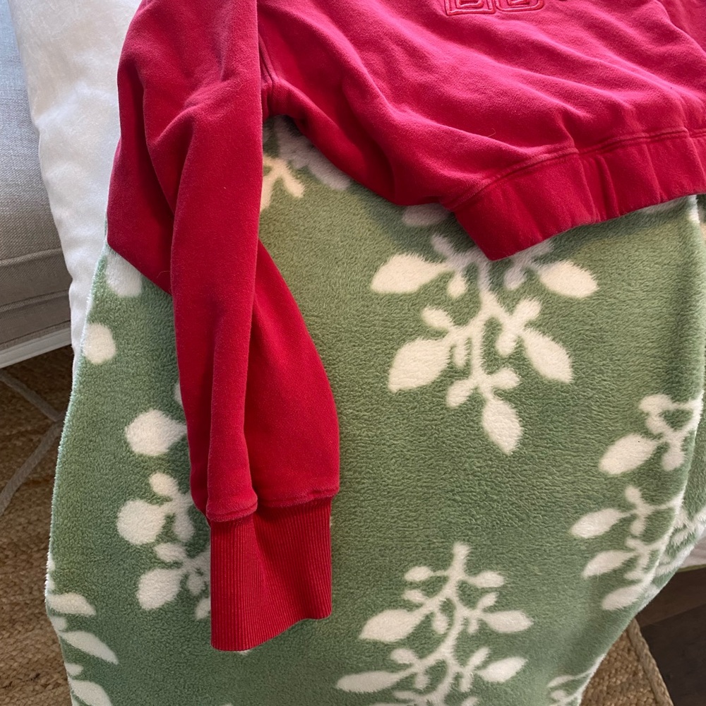 Bo+Tee Red Cropped Bubble Sweatshirt - Picture 6 of 6